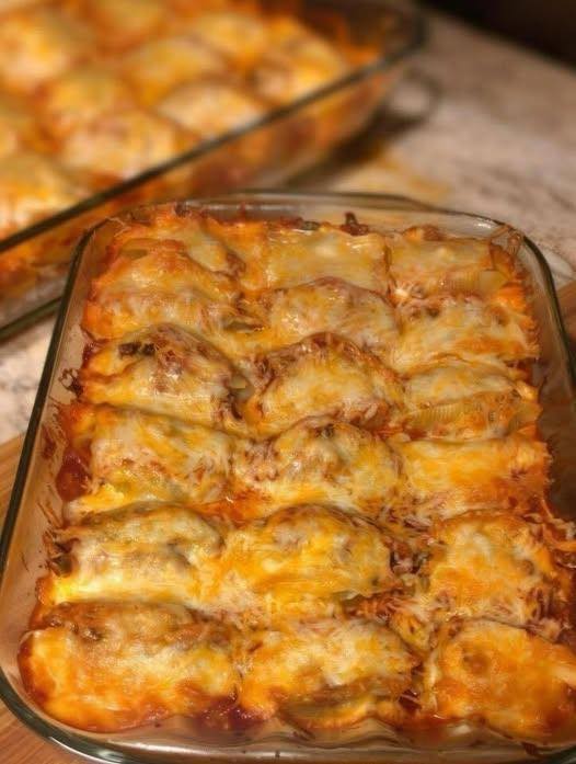 Conchiglie di pasta ripiene di taco