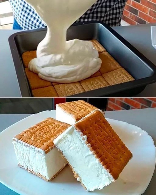 Gelato al biscotto (3 ingredienti)