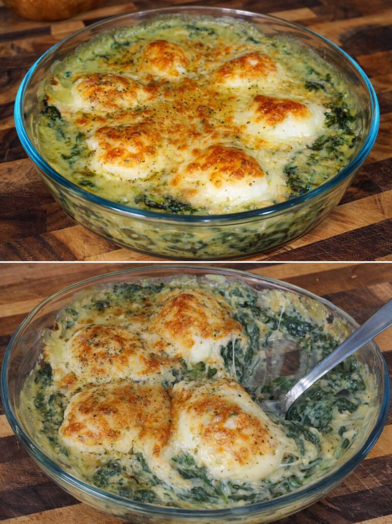 Quando ho bisogno di una cena semplice ma completa, finisco sempre col fare questo sformato di spinaci e sto a posto!