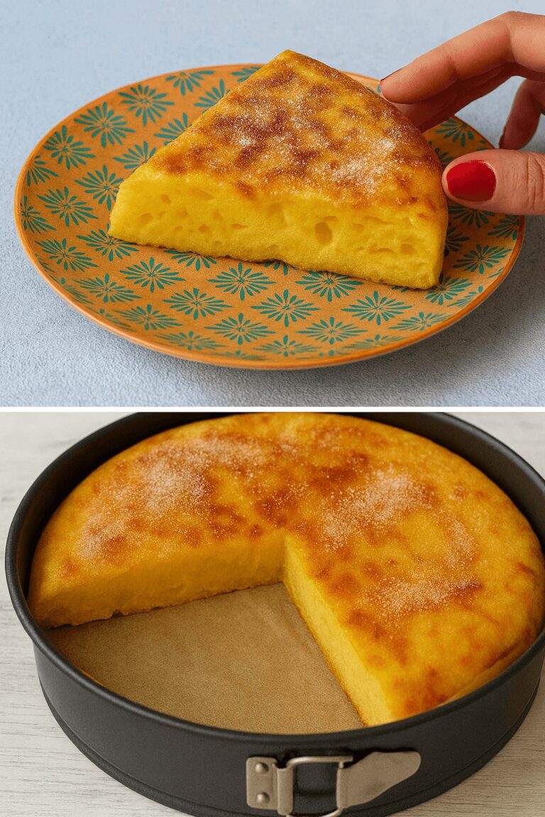 Se ami le torte cremose dentro e dorate fuori… questa versione francese con latte e mele diventerà il tuo dolce preferito con solo 150 kcal!