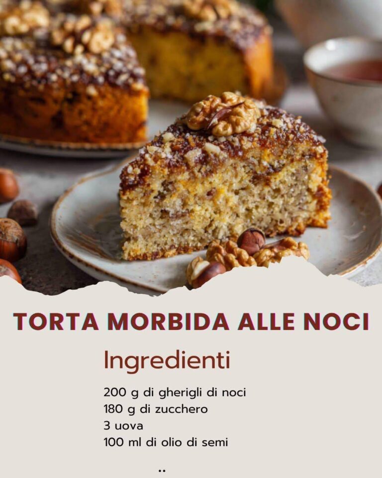 TORTA MORBIDA ALLE NOCI