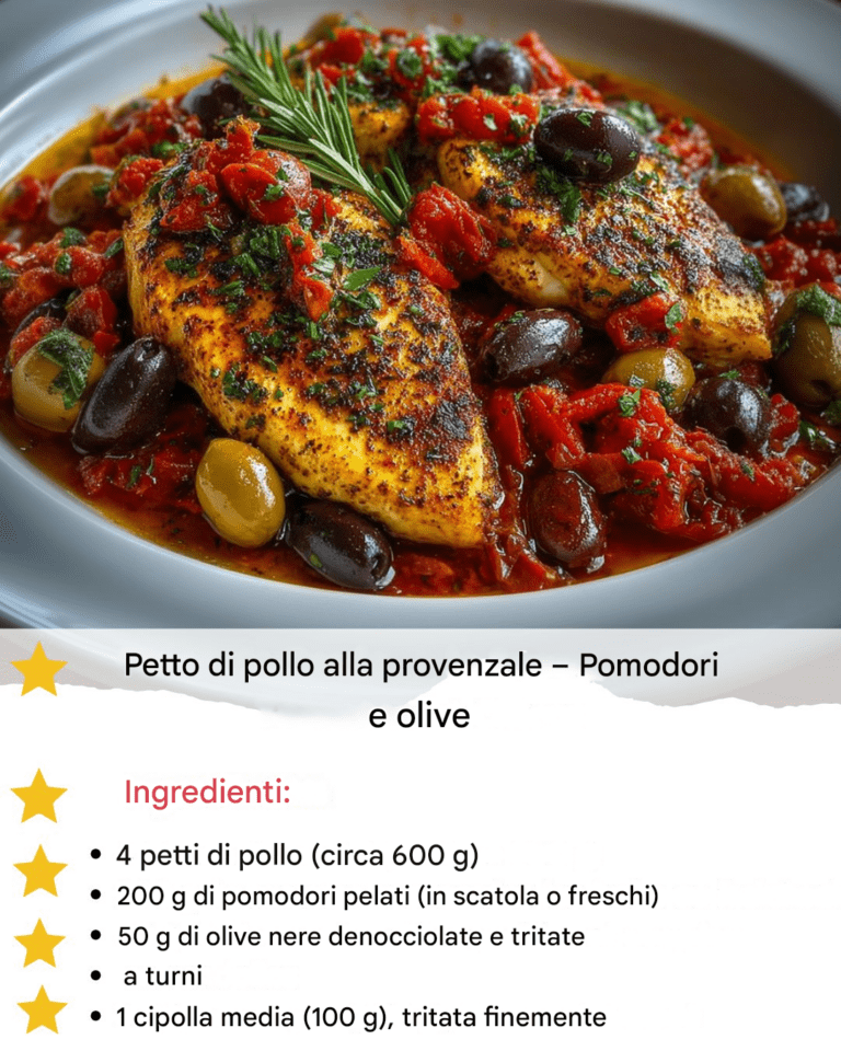 Petto di pollo alla provenzale – Pomodori e olive