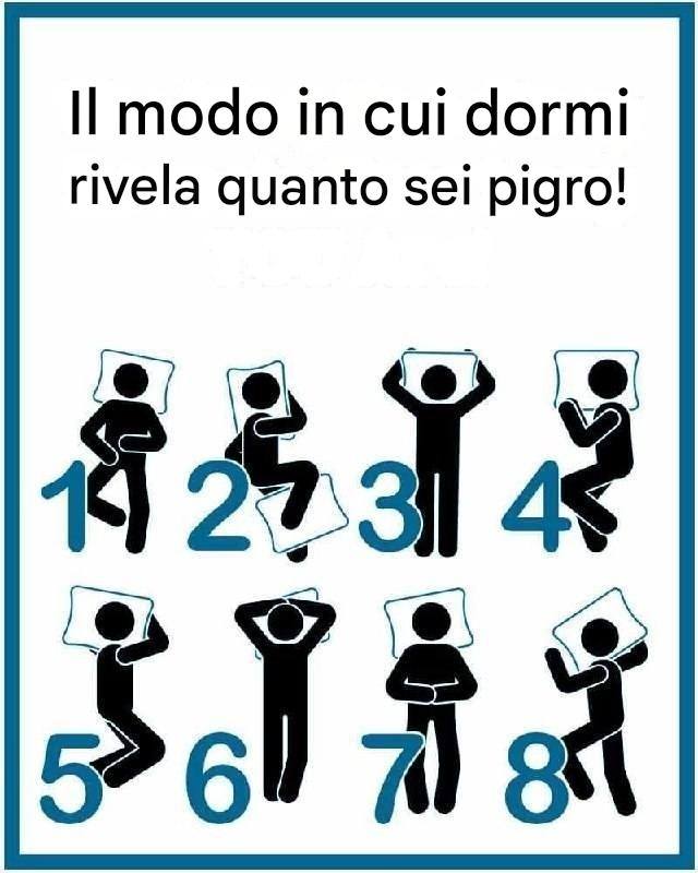 Il modo in cui dormi rivela quanto sei vago