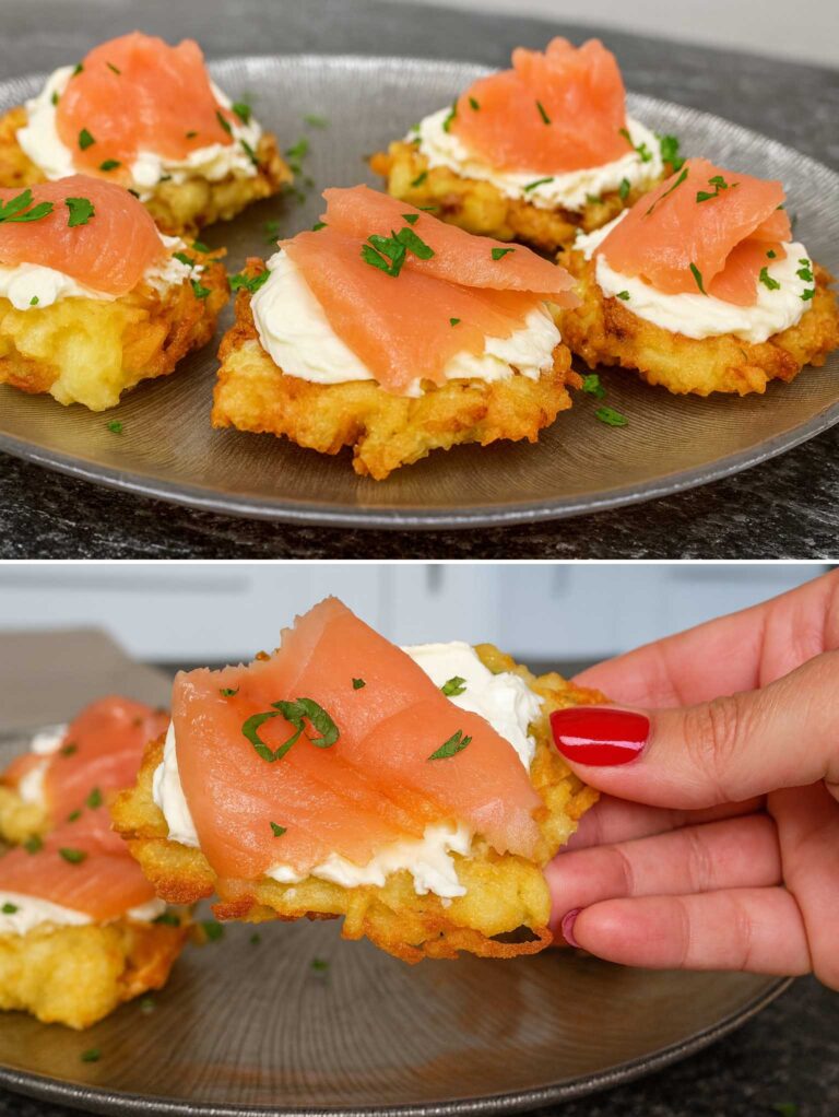 Altro che tartine: questi rosti di patate e salmone sono l’antipasto chic perfetto per il cenone a Capodanno, mi salva ogni fine anno!