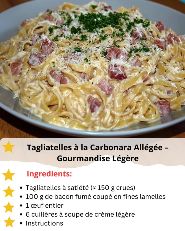 Tagliatelle alla Carbonara Light – Una delizia leggera